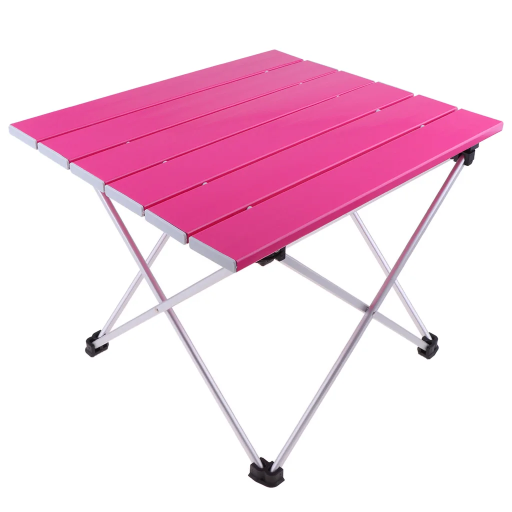Outdoor Aluminium Foldable Picnic Camping Desk Table Ultralight Compact Size with Storage Pouch Indoor Outdoors Dinner Table