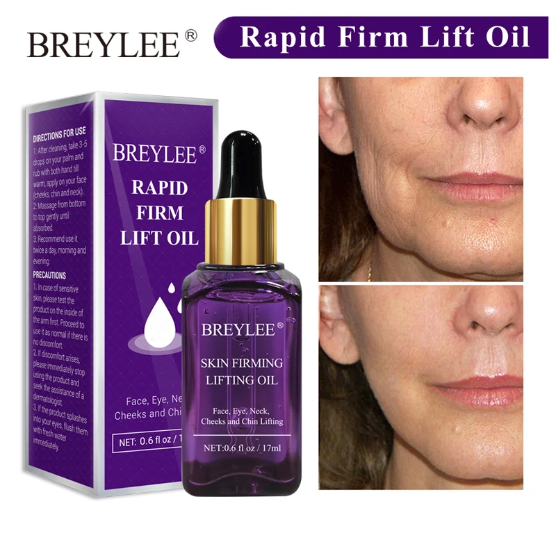 

BREYLEE Anti-Aging Face Essential Oil Rapid Firming Lifting Face Serum Remove Wrinkles Create V-shape Facial Skin Care
