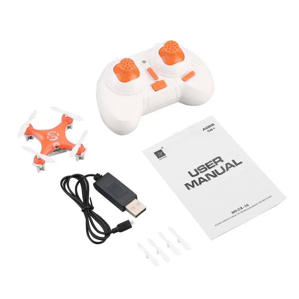

CX-10 Mini Drone 2.4G 4CH 6 Axis LED RC Quadcopter Toy Helicopter Pocket Drone with LED light Toys for Kids Children