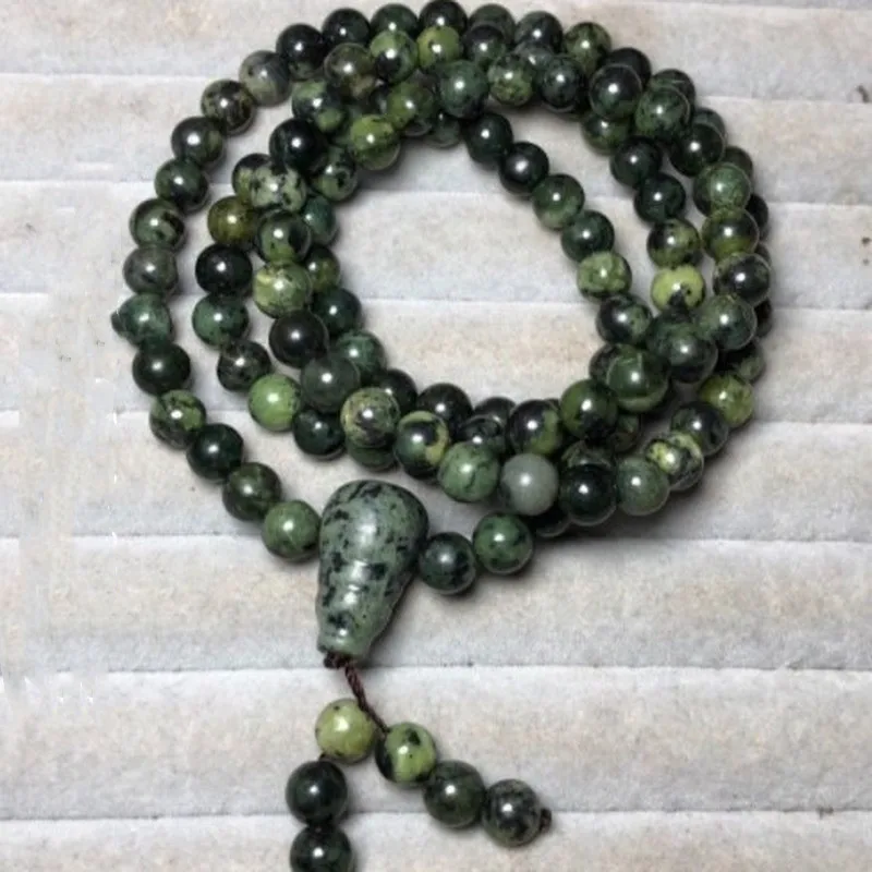 

NaturalTibetanjademedicineWangShi108multi-circlebeadsbracelets for Menandwomenwithstrong Magneticmeteorite Jade Bracelet Jewelry