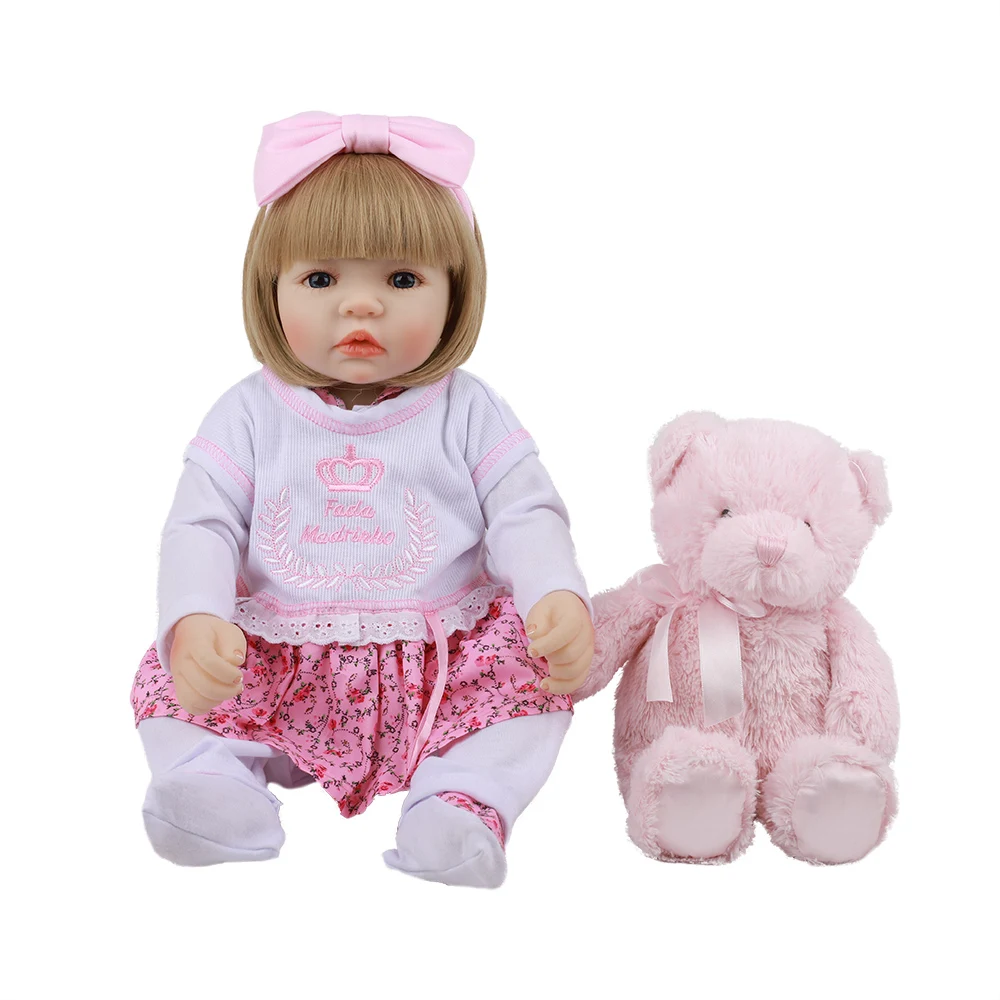 

19 Inches Bebe Doll Lifelike Reborn Baby Dolls Newborn Bebe Soft Silicone Cloth Body