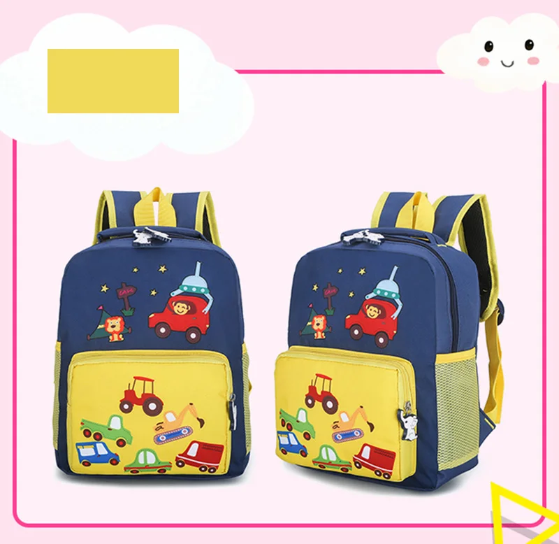 Мультяшные детские школьные сумки для детей 3-5 лет, Мультяшные животные, машинки, рюкзак для девочек и мальчиков, нейлоновая школьная сумка, детский сад, подарок для ребенка