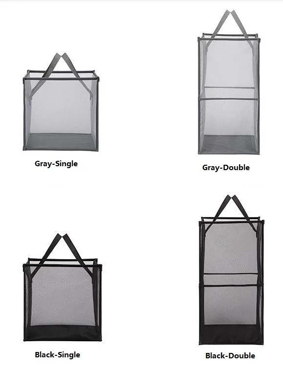 Корзина для грязной одежды сумка магический мешают Складная сетчатая корзина для белья квадратный ручки для переноски грязно-сортировщик для белья сетчатая корзина с делениями