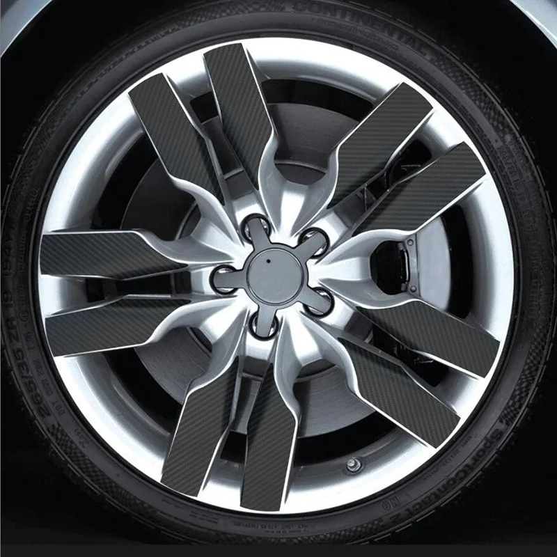 

3D Carbon/ Matte/ Glossy Black Wheel Stickers For VW AUDI S6 19" Wheel Decal Vinyl Protective Stickers Car Styling