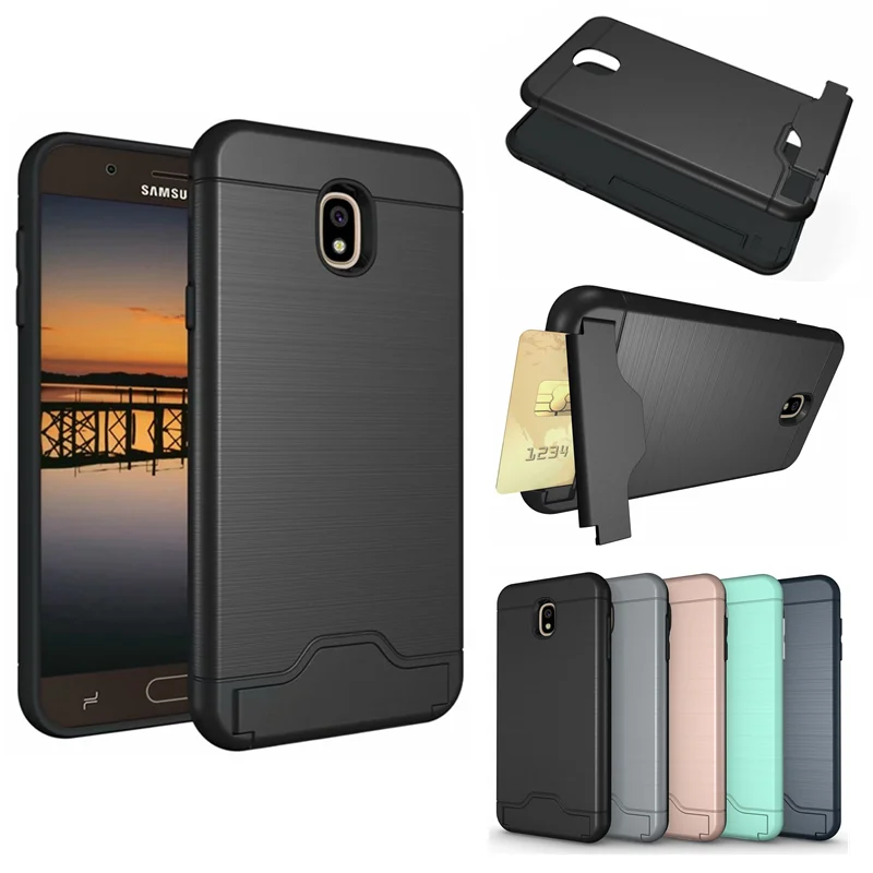 Чехол для телефона Samsung Galaxy A5 A7 J3 J7 2018 A530 матовый чехол с держателем карт и