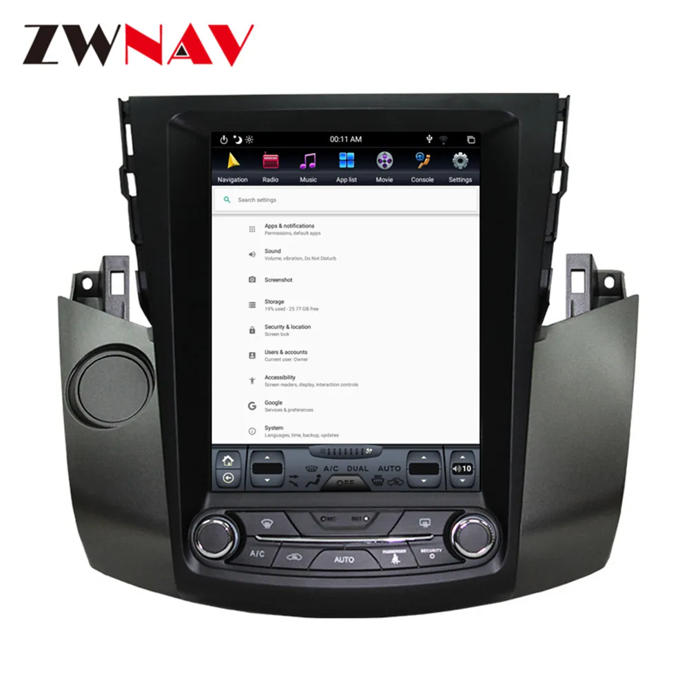 Android 9 64+ 4G Tesla с DSP Carplay Автомобильный мультимедийный плеер стерео для Toyota RAV4 2006-2012 gps навигация