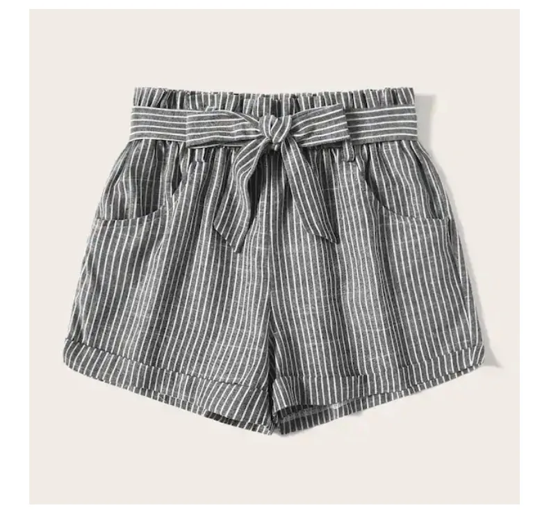 Женские шорты, модное Полосатое облегающее, эластичные шорты Korte Broek Pantalones Cortos Mujer Spodenki Damskie, короткие женские шорты, Szorty-80