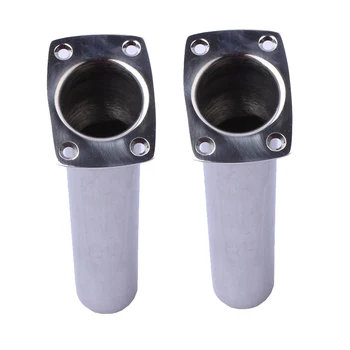 

2 Pieces 30 Degree Fishing Rod Pod Stainless Steel Flush Mount Fishing Rod Holder for Marine Boat Yacht Accessories Hardware