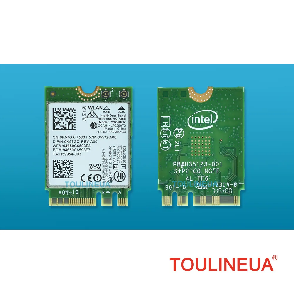 Совершенно новая Двухдиапазонная беспроводная карта Intel Wireless-AC 7265 7265NGW AC intel7265 BT4.0