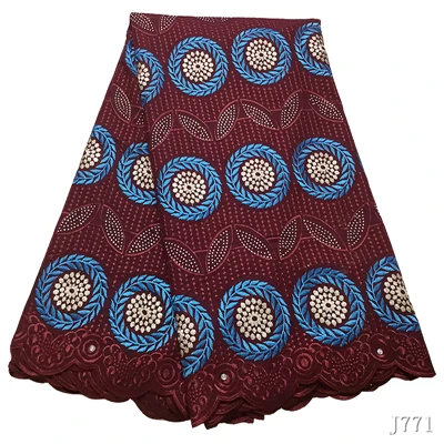 As picture Африканская кружевная ткань Королевский Синий Швейцарский Vole Lace 5 ярдов порошок вышитая польская хлопковая кружевная ткань Женская ткань HA772 - Цвет: As picture