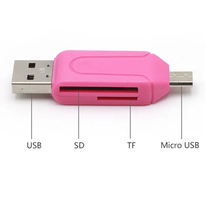 NEW Type-C & USB 2 In 1 OTG Card Reader High-speed USB2.0 Universal OTG TF/SD For Android Computer Extension Headers usb to iphone converter