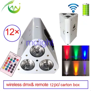

Mini IR remote wireless RGBWAUV 3x18W 6 in 1 LED wedge par battery wireless Triangle truss uplight LED wedge