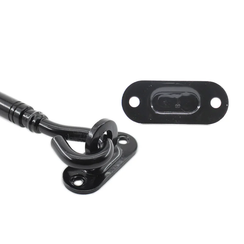 4'' Barn Door Latch,5PCS Back Gate,Heavy Duty Stainless Steel Gate Latch Lock,Cabin Hooks Eye Latch Hooks with Screws for Window
