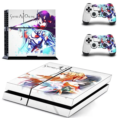 QPTM0286 Sword Art онлайн SAO полное покрытие лицевые панели наклейка для PS4 Наклейка для playstation 4 консоль и контроллеры наклейка для PS4 виниловая наклейка - Цвет: QPTM0286