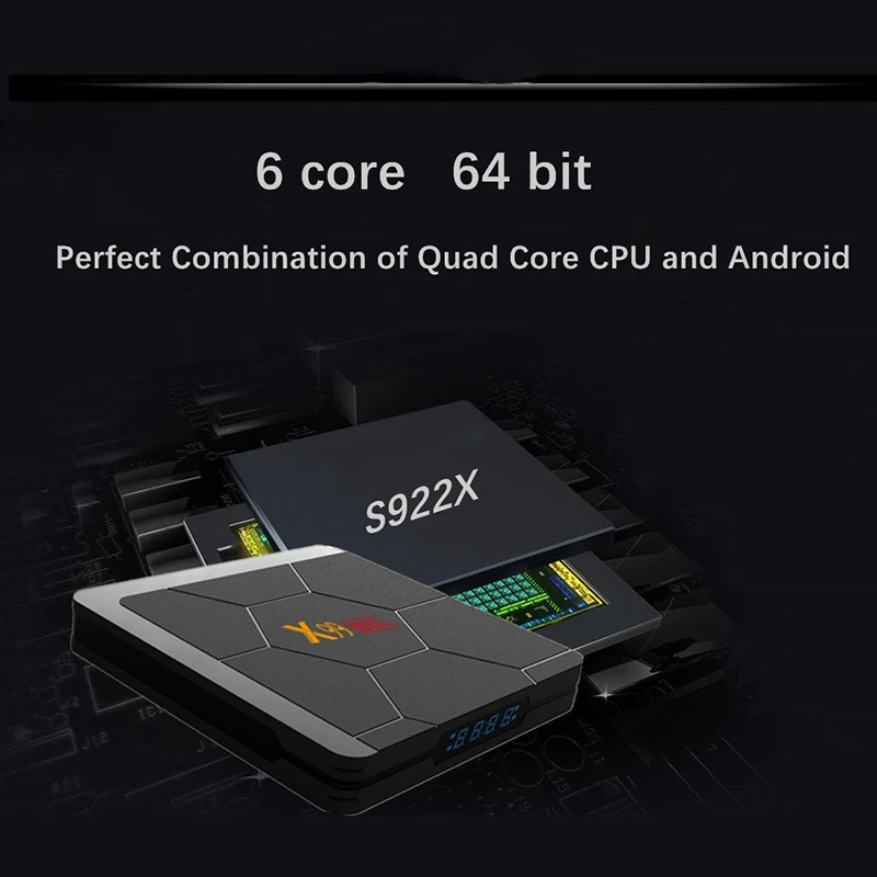 ТВ коробка Android 9 0 X99 M X 4 + 128G S922 решение 6 ядро 64 бит компьютерной приставки к