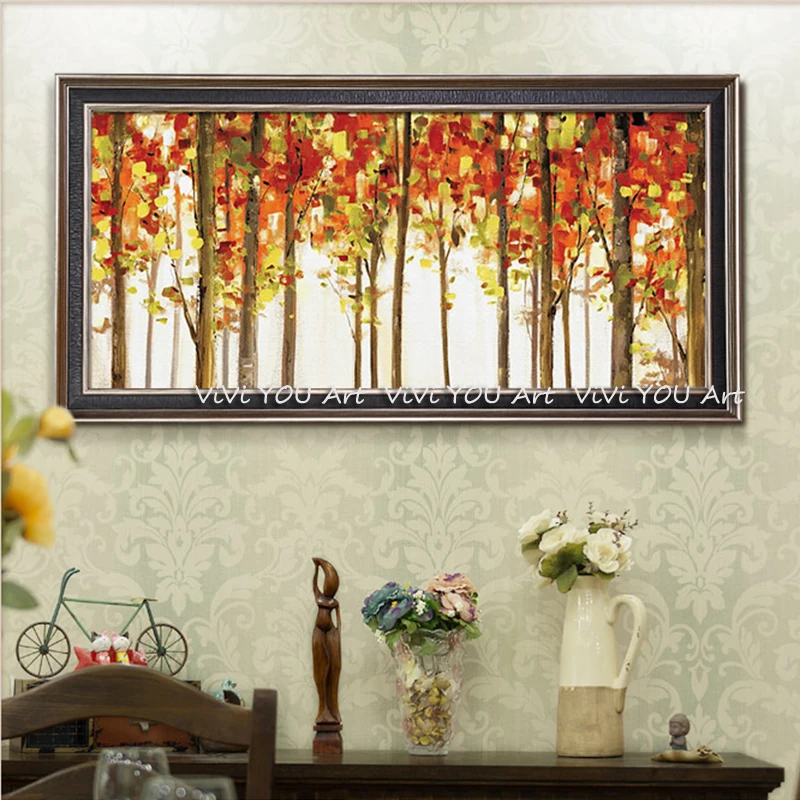 Red-maple-Forest-Tree-Landscape-Oil-Painting-On-Canvas-Modern-Home-Decoration-Wall-Art-Pictures-For (3)