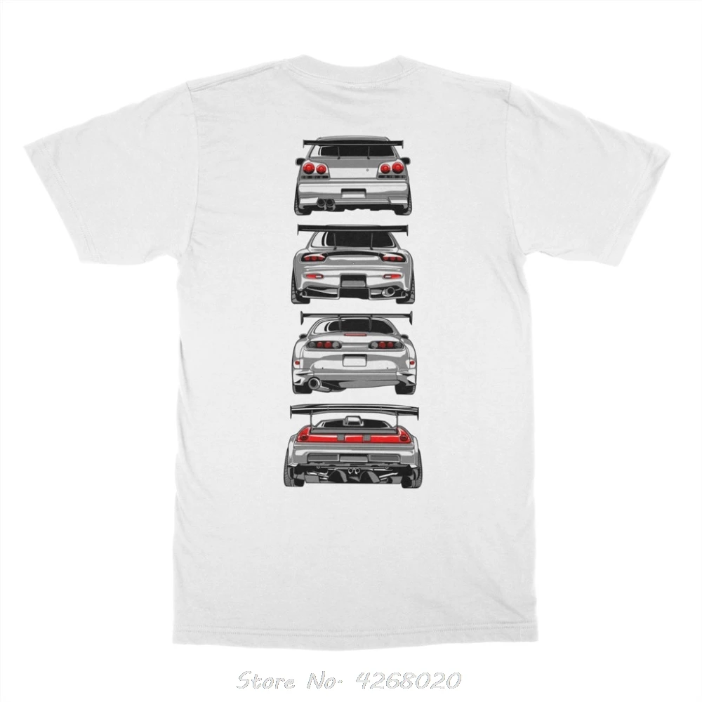 Mode Heißer Verkauf Japanische Klassische Legende Auto 90er JDM R34 GTR Skyline RX7 NSX 350Z S2000 T-shirt Männer Baumwolle T-shirt tees