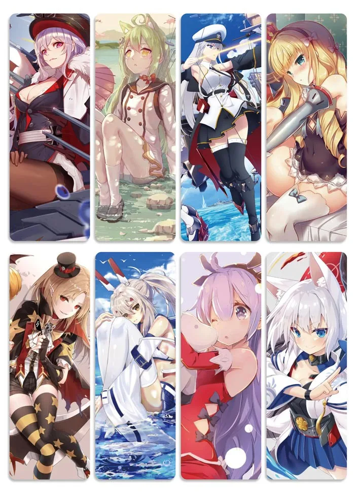10 компл./лот аниме Azur Lane закладки для книг игра Орел Союза военно-морской флот Дракон книжная Обложка из ПВХ mark офисные школьные принадлежности подарок
