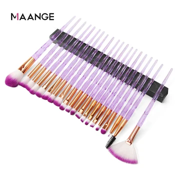 

MAANGE 10/20Pcs Makeup Brushes Set Diamond Powder Eye Shadow Foundation Concealer Blush Lip Cosmetics Make Up Beauty Brush Tool