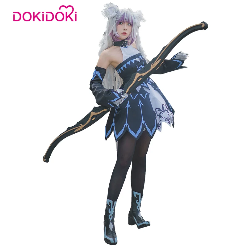 DokiDoki Fate/Grand Order Atalanta Косплей Костюм Аниме игра Fate Косплей Atalanta женское зеленое платье костюм на Хэллоуин