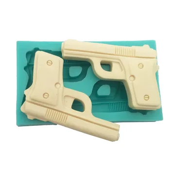

Pistol Fondant Cake Silicone Mould Boyfriend Cake Machinery Pistol Bakery DIY Chocolate Mold Fondant Tool
