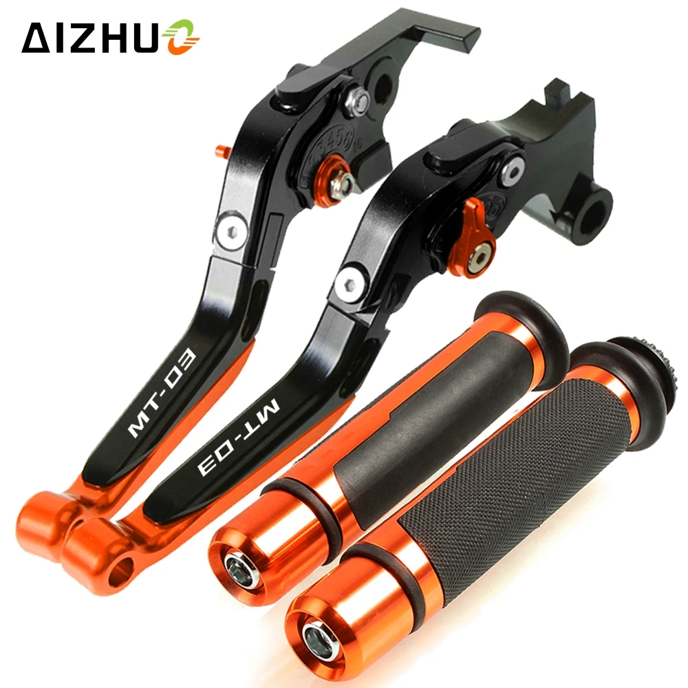Тормозной рычаг сцепления Выдвижная Регулируемая рукоятка мотоцикла руль для YAMAHA MT-03 MT03 MT 03 - Цвет: I orange