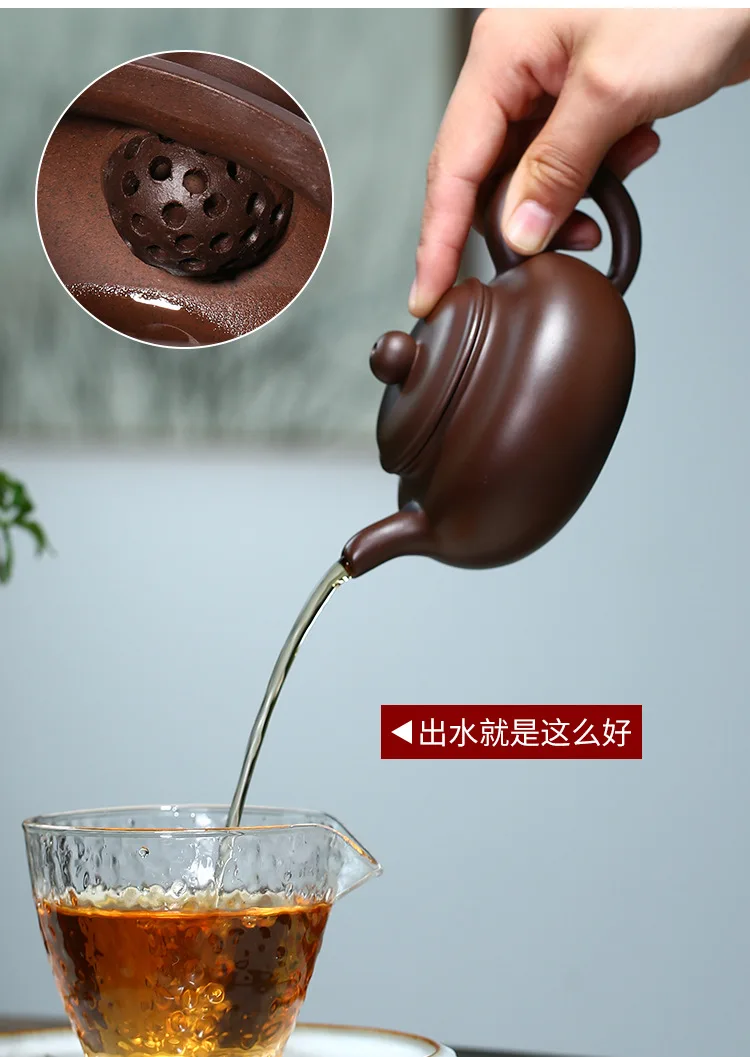Chinese Handmade Beauty Tet Set Portable Purple Clay Teapot Zisha Teaware Kitchen Accessories Bubble Tea Free Shipping