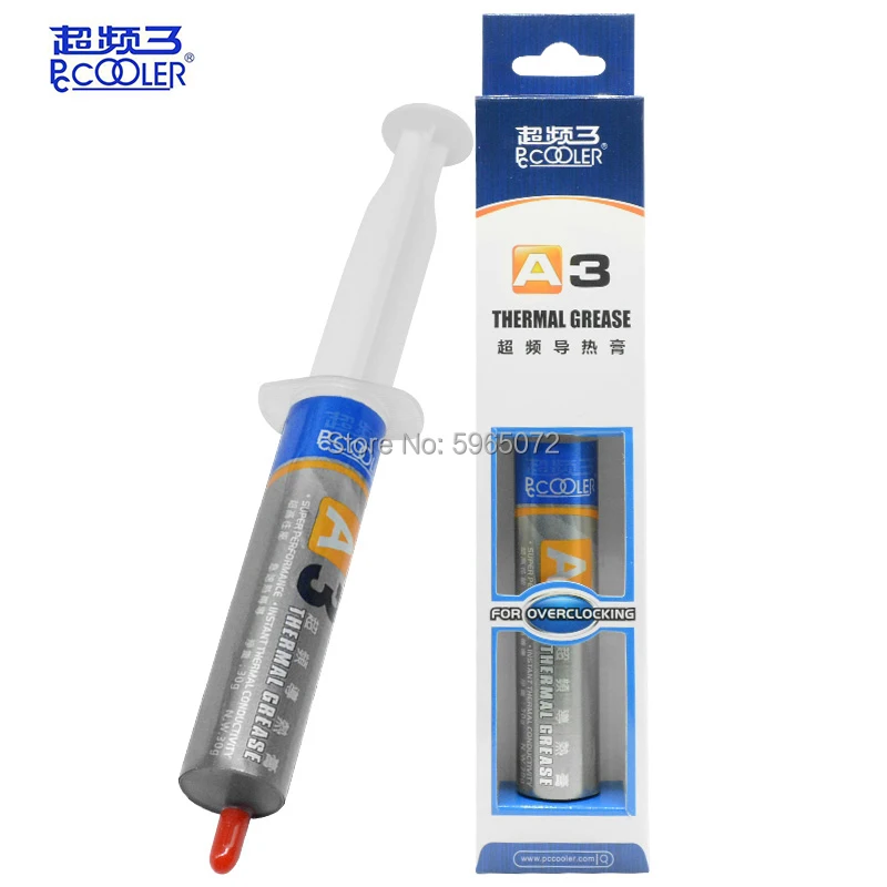 Pccooler A3 30g Thermo Paste Heatsink Plaster Thermal Grease VGA for AMD Intel PC Processor CPU Cooler Cooling Fan |