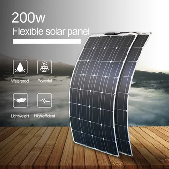 

hot sale 16v solar panel 200w 100 watt flexible solar panels for 12v battery charger monocrystalline cell
