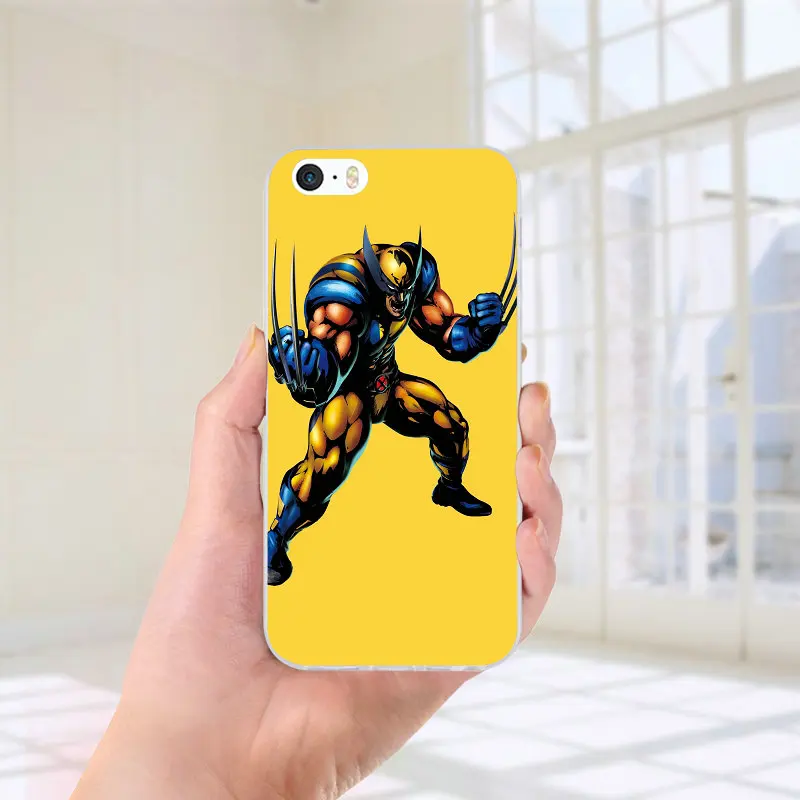 Picture 10 Для iPhone 5 5S 5C SE 6 6S 7 8 Plus X XR XS Max сумки Тоторо Мягкий Силиконовый ТПУ чехол для сотового телефона Росомаха Comics Xmen Hero - Цвет: Picture 10