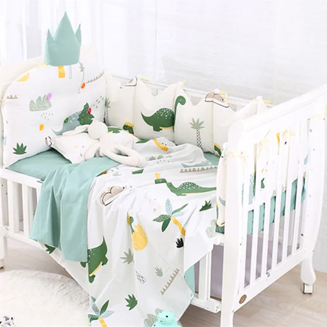 Hot Crown 5 Pcs Detachable Crib Bedding 