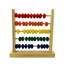 

Kids 5-Row Wooden Beads Abacus Count Frame Math Learning Educational Puzzle Toy