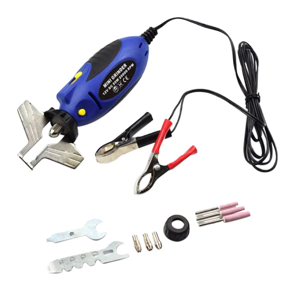 12V Home Electric Chainsaw Sharpener Set Grinder File Power Tool Mini Garden Outdoor With Wrench DIY Adjustable Woodworking