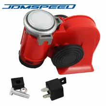 Универсальный красный Twin Авто Машина воздушный рожок 139dB для автомобилей и мотоциклов 12В Супер громкий звуковой сигнал