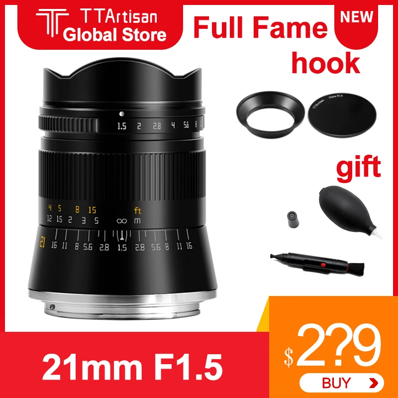 TTArtisan 21mm F1.5 Full Fame MF Camera Lens For Sony E Canon RF Nikon Z Mount Leica SIGMA L mount | Электроника