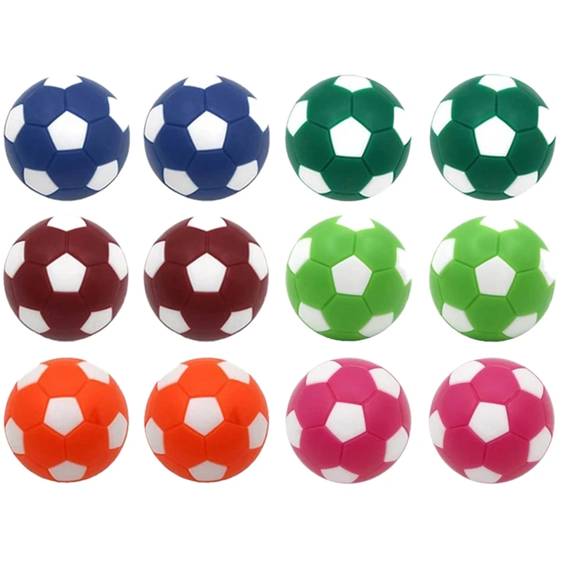 

12Pcs Table Football Replacement Balls Spare for 36mm Colored Foosball Table Football Game for Adults and Children