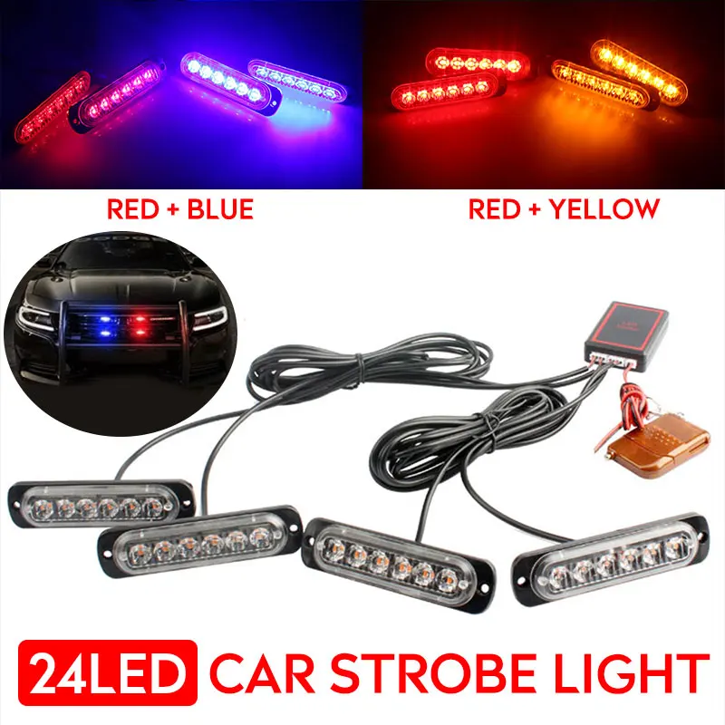Vehemo 24LED DC12V шасси свет Средний стробоскоп свет транспортных средств общая сигнальная фара автомобиля свет лампы автомобильные аксессуары