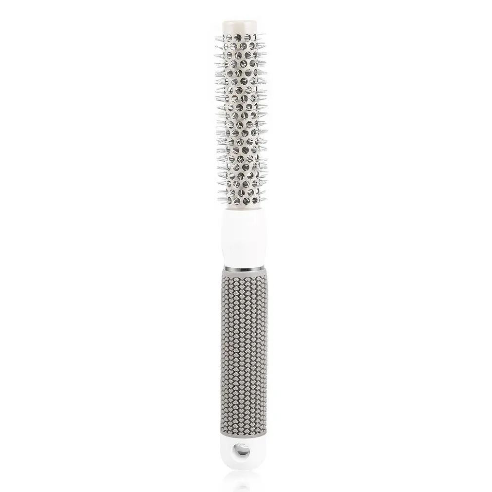 

5 Sizes Gray Ceramic Ionic Comb High Temperature Resistant Round Combs Iron Radial Brushes Curly Hairbrush Hair Salon Tool
