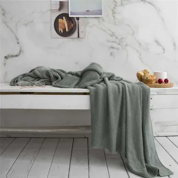 

Bamboo Fiber Throw Blanket For Sofa Beach Chair Bed Home Decorative Soft Warm Cozy Knitted Blankets