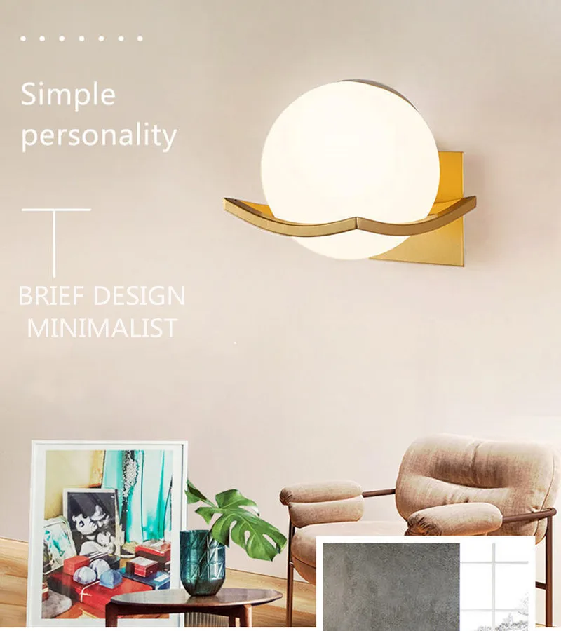 Luminária de Parede Dourada com Design de Lua Luzes de Cabeceira Decoração para Casa Minimalista Moderna Preta Led 3 Cheap Luminárias de parede