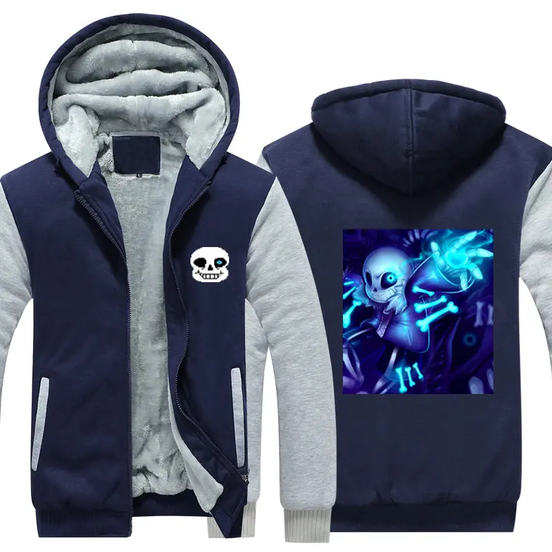 Style 20 Undertale Sans Череп Толстовка Куртка пальто зима флис толстые теплые толстовки с длинным рукавом размера плюс - Цвет: Style 20