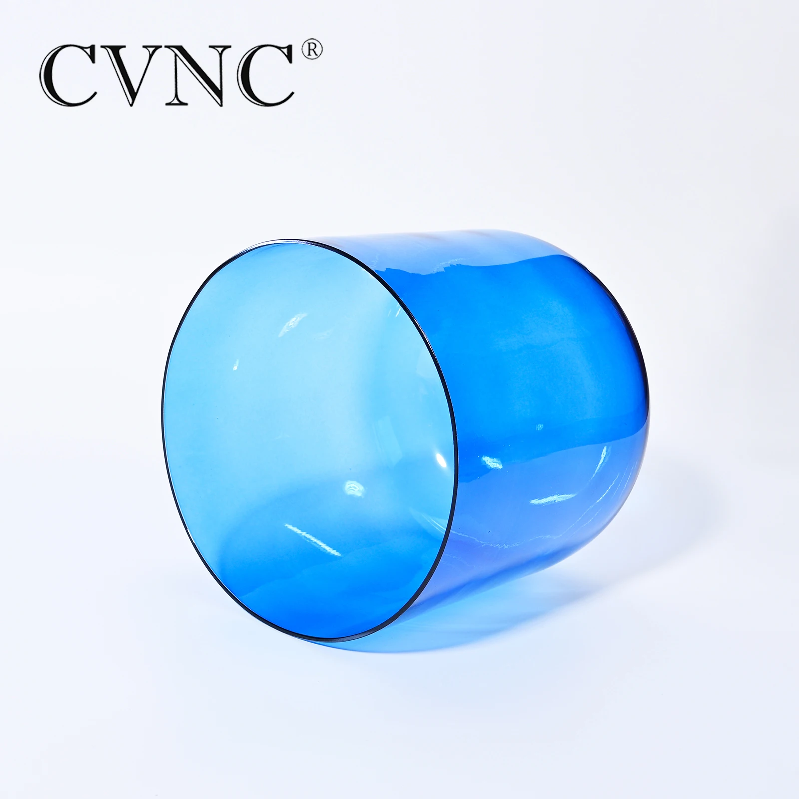 

CVNC 6'' or 7" Indigo Colored Clear Note A Third eye Chakra Quartz Crystal Singing Bowl