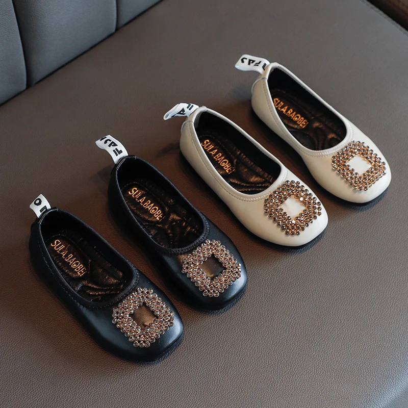 Leather Girls Princess Shoes for Autumn