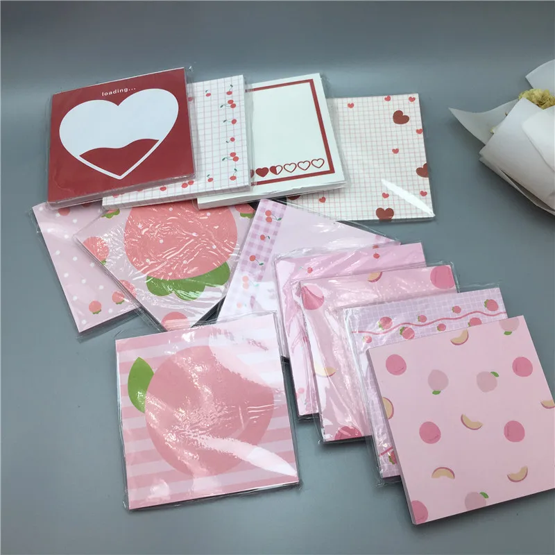 

8*8cm Cute Bookmark Handmade Note Book Creative Cartoon Expression Lovely Notepad Memo Writing Paper Office Stationery 50Pages