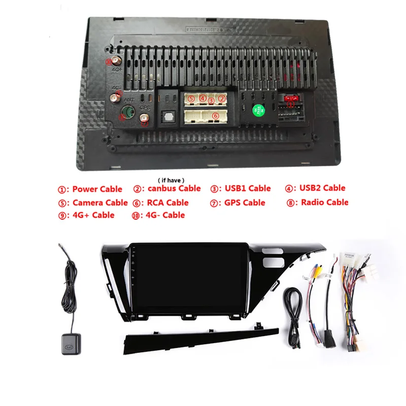 Best 10" 2.5D IPS Android 9.1 Car DVD Multimedia Player GPS For Toyota camry 2017 2018 audio radio with DSP 32EQ stereo navigation 22