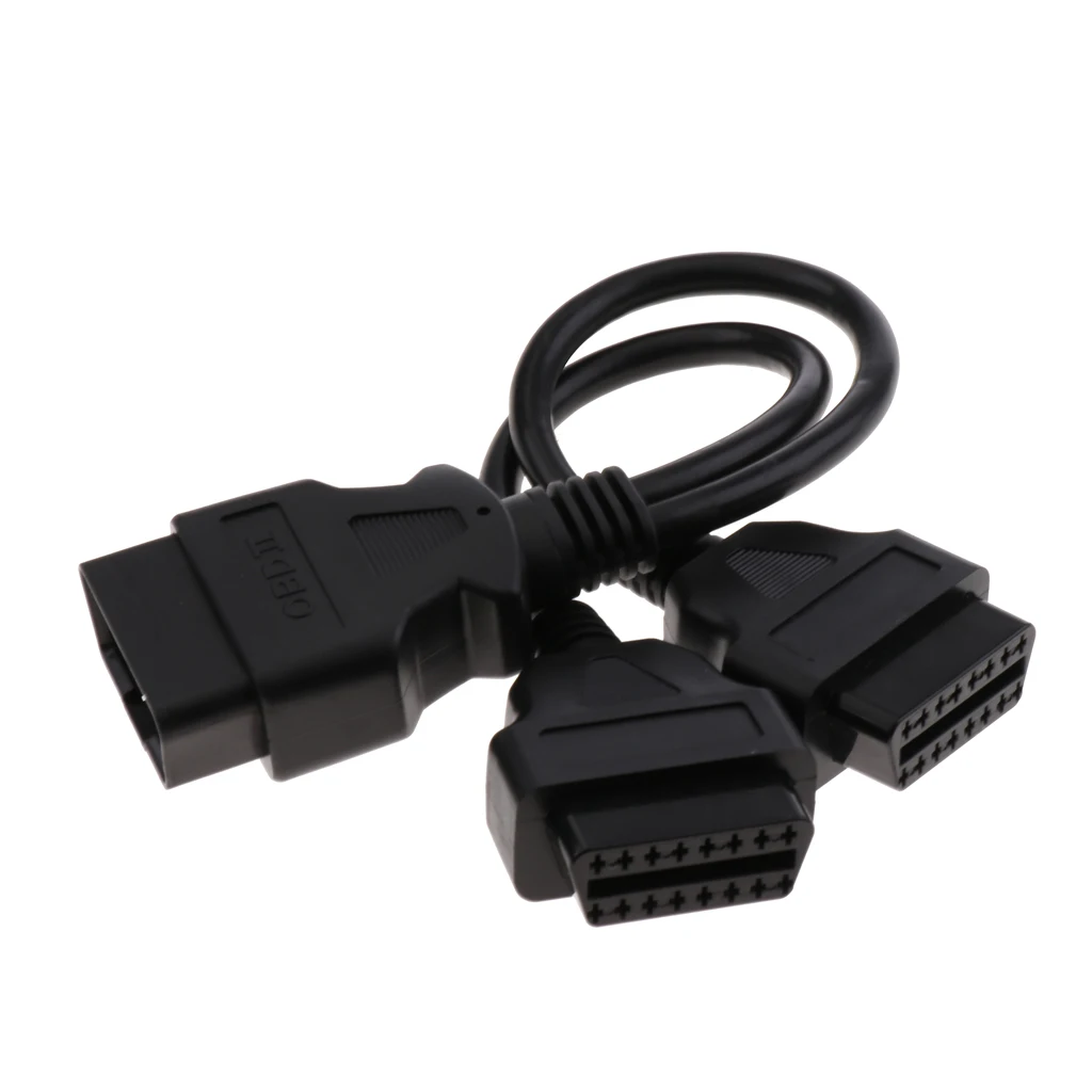 Отличная производительность OBD2 1to2 сплиттер адаптер расширение 16 контактный