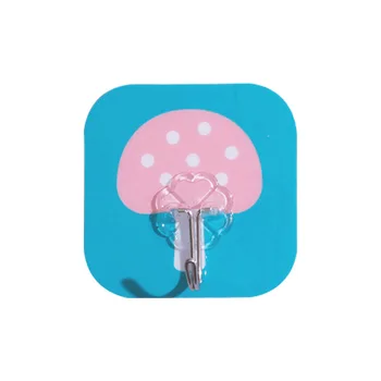 

Cartoon transparent traceless hook, kitchen, bathroom, powerful storage, nail free magic glue hook
