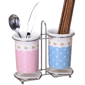 

Ceramic Chopsticks Storage Rack Chopsticks Barrel Tableware Draining Rack Organizer Storage Box Kitchen Accessories Multifunctio