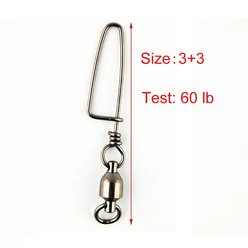 

Fishing Ball Bearing Swivels Ring Line Connector Coastlock Snap Stainless Steel
