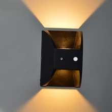 Открытый настенный светильник светодиодный COB 6 Вт PIR датчик движения водонепроницаемый бра шлюз лампы Садовый светильник балкон вилла крыльцо коридор светильник